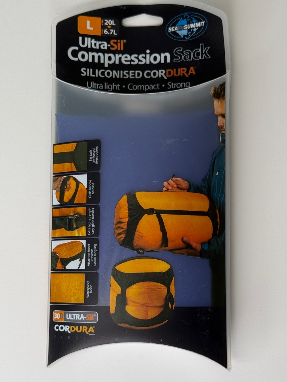 Sea to Summit Ultra-Sil Compression Sack L 20L/6.7L Blue Lightweight 30D